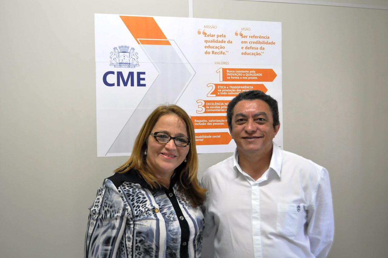 Presidente do CME Francisco Luiz e a Ex-presidente do CME Vereadora Ana Lúcia